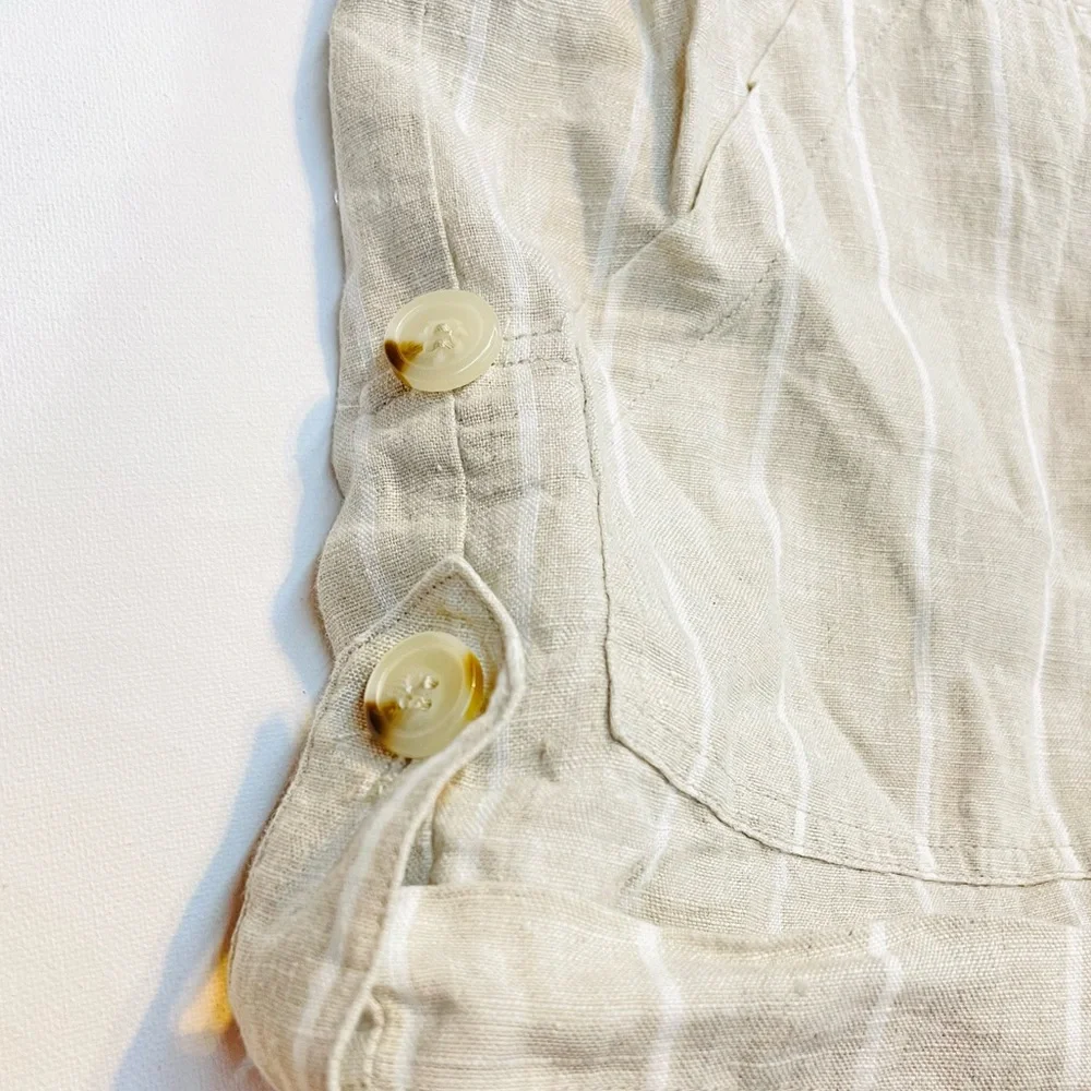 ANTHROPOLOGIE — SANCTUARY THE ISLAND SHORTS IN HAMPTON STRIPE, CREAM/WHITE LINEN - Picture 6 of 12